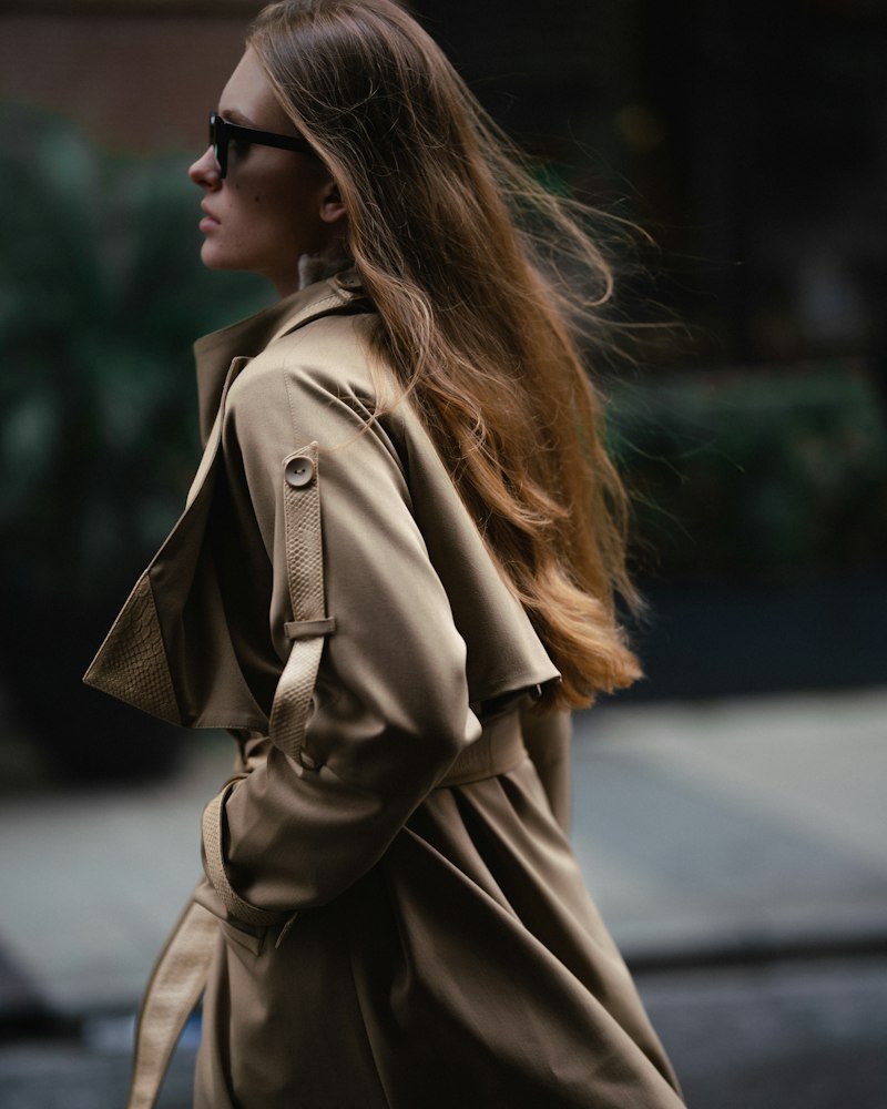 Belted Wool Trench Coat