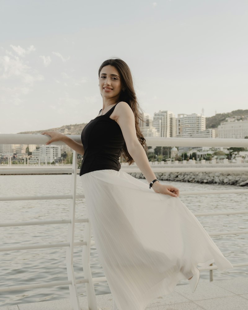 Pleated A-Line Skirt